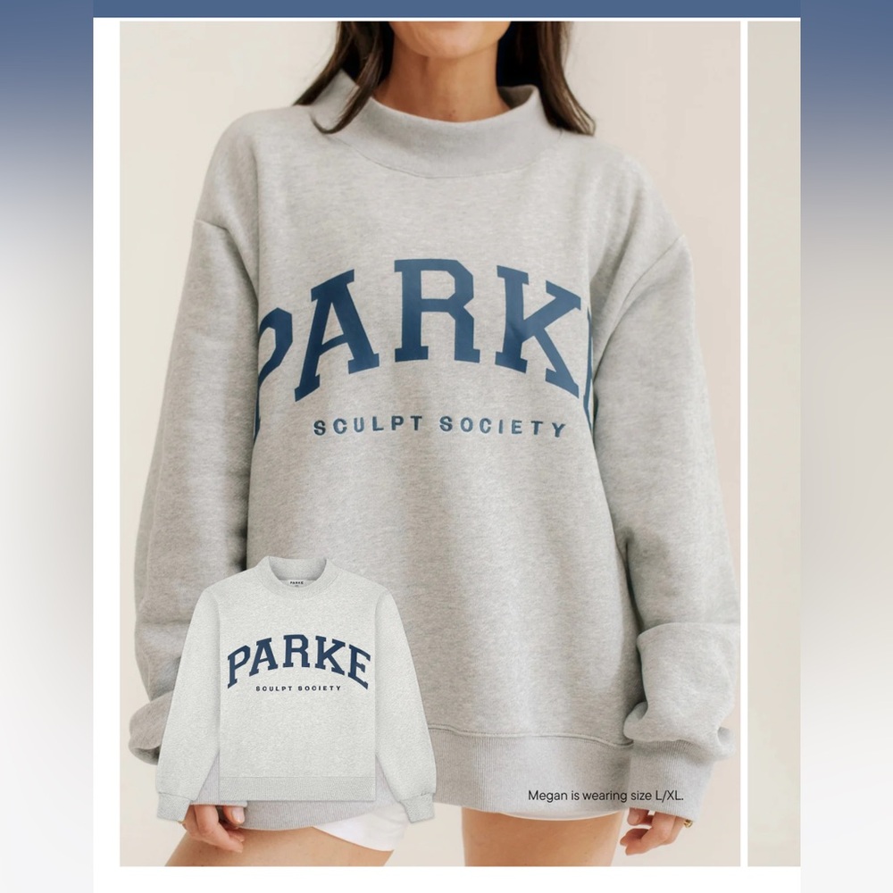 Mockneck Gray Parke Sculpt Society Sweatshirt
